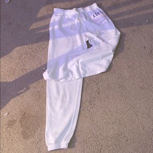 White Joggers/Sweatpants